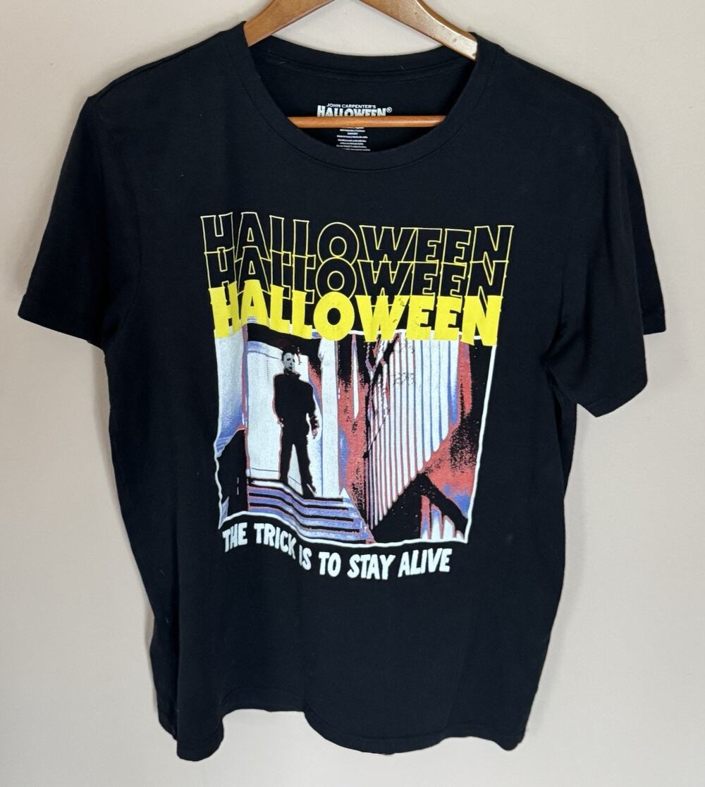 Official Halloween Horror Movie T Shirt Black Large